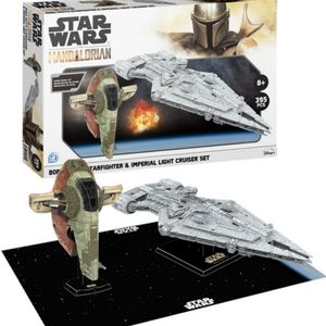 Mandalorian Boba Fett's Starfighter & Imperial Light Cruiser 3D Model|395Pcs|2Pk